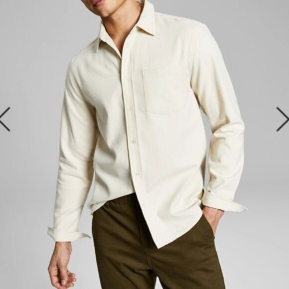 And Now This Solid Button Up Flannel Shirt  - Picture 3 of 15